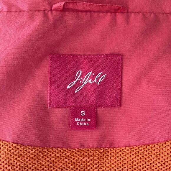 EUC J Jill Pink & Orange Two In One Hooded Jacket Size S - Picture 11 of 11